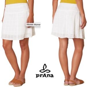 Prana White Cotton‎ Summer Skirt